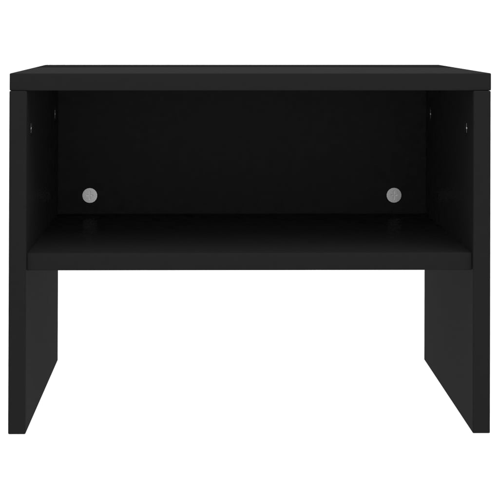 Bedside Cabinets 2 pcs Black 40x30x30 cm Chipboard- End Tables - HomeShopIreland - Home Shop Ireland - End Tables - Bedside Cabinets 2 pcs Black 40x30x30 cm Chipboard