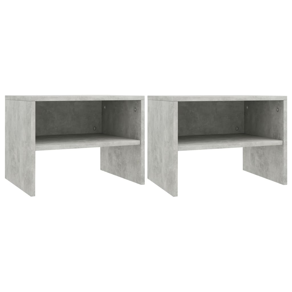 Bedside Cabinets 2 pcs Concrete Grey 40x30x30 cm Chipboard- End Tables - HomeShopIreland - Home Shop Ireland - End Tables - Bedside Cabinets 2 pcs Concrete Grey 40x30x30 cm Chipboard