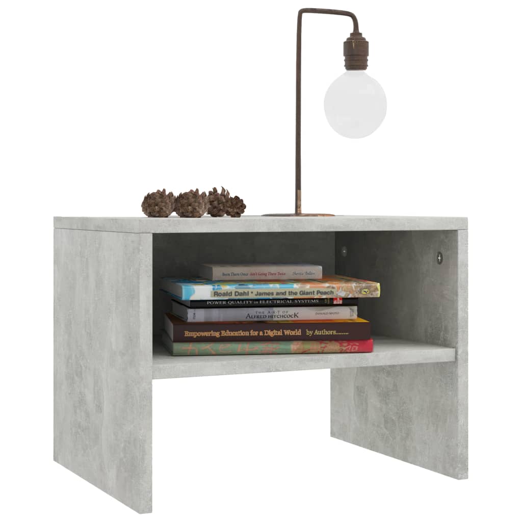 Bedside Cabinets 2 pcs Concrete Grey 40x30x30 cm Chipboard- End Tables - HomeShopIreland - Home Shop Ireland - End Tables - Bedside Cabinets 2 pcs Concrete Grey 40x30x30 cm Chipboard