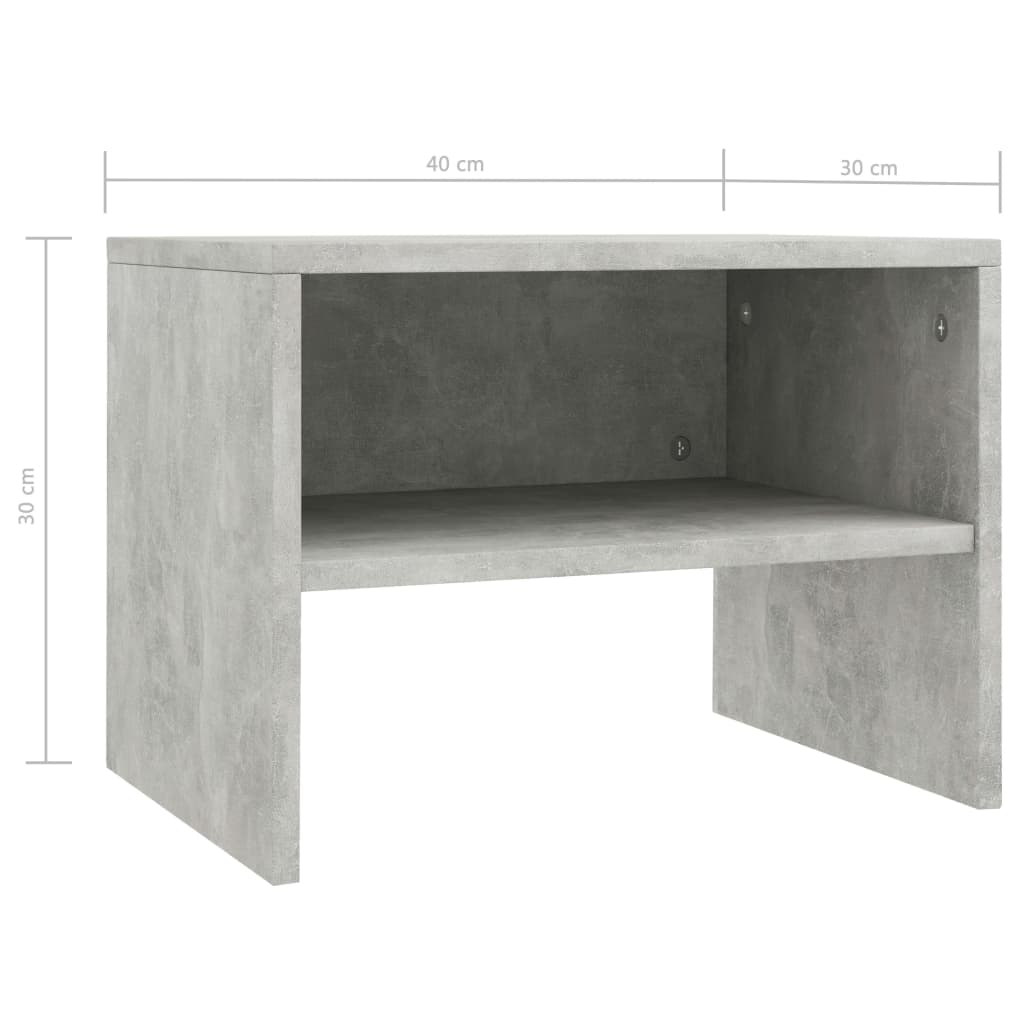 Bedside Cabinets 2 pcs Concrete Grey 40x30x30 cm Chipboard- End Tables - HomeShopIreland - Home Shop Ireland - End Tables - Bedside Cabinets 2 pcs Concrete Grey 40x30x30 cm Chipboard