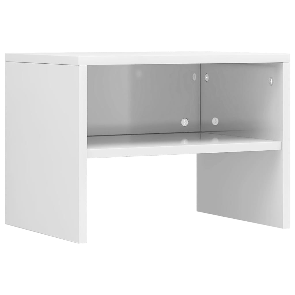 Bedside Cabinet High Gloss White 40x30x30 cm Chipboard- End Tables - HomeShopIreland - Home Shop Ireland - End Tables - Bedside Cabinet High Gloss White 40x30x30 cm Chipboard