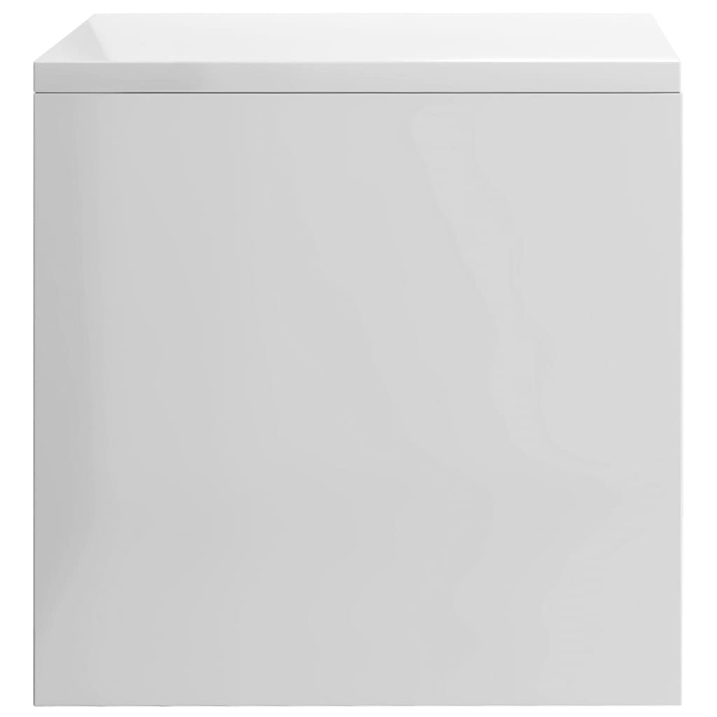 Bedside Cabinet High Gloss White 40x30x30 cm Chipboard- End Tables - HomeShopIreland - Home Shop Ireland - End Tables - Bedside Cabinet High Gloss White 40x30x30 cm Chipboard