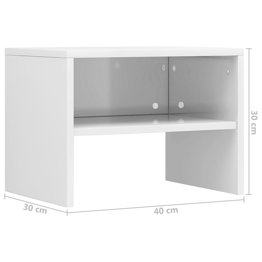 Bedside Cabinet High Gloss White 40x30x30 cm Chipboard- End Tables - HomeShopIreland - Home Shop Ireland - End Tables - Bedside Cabinet High Gloss White 40x30x30 cm Chipboard