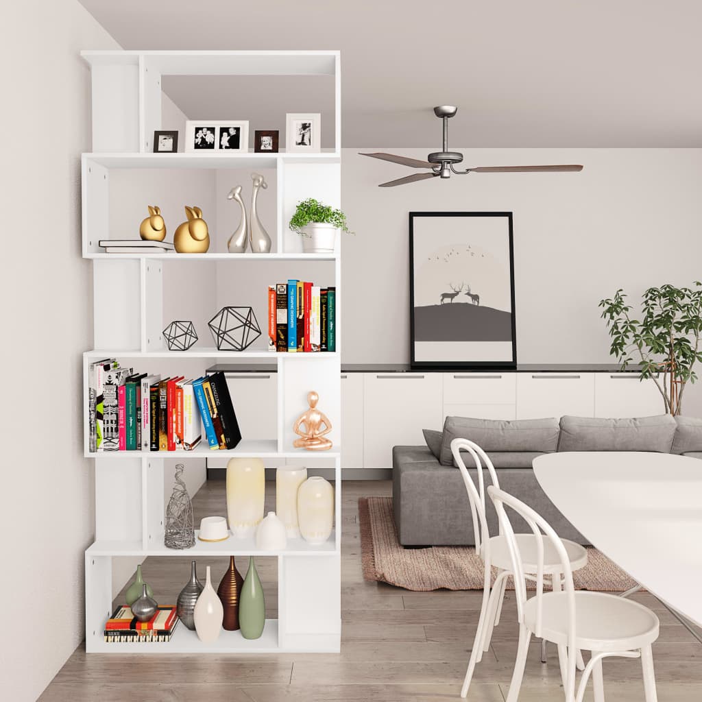 Book Cabinet/Room Divider White 80x24x192 cm Chipboard- Bookcases & Standing Shelves - HomeShopIreland - Home Shop Ireland - Bookcases & Standing Shelves - Book Cabinet/Room Divider White 80x24x192 cm Chipboard