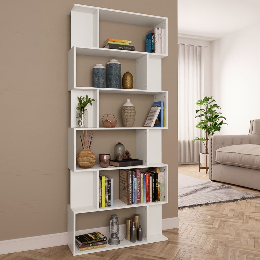 Book Cabinet/Room Divider White 80x24x192 cm Chipboard- Bookcases & Standing Shelves - HomeShopIreland - Home Shop Ireland - Bookcases & Standing Shelves - Book Cabinet/Room Divider White 80x24x192 cm Chipboard
