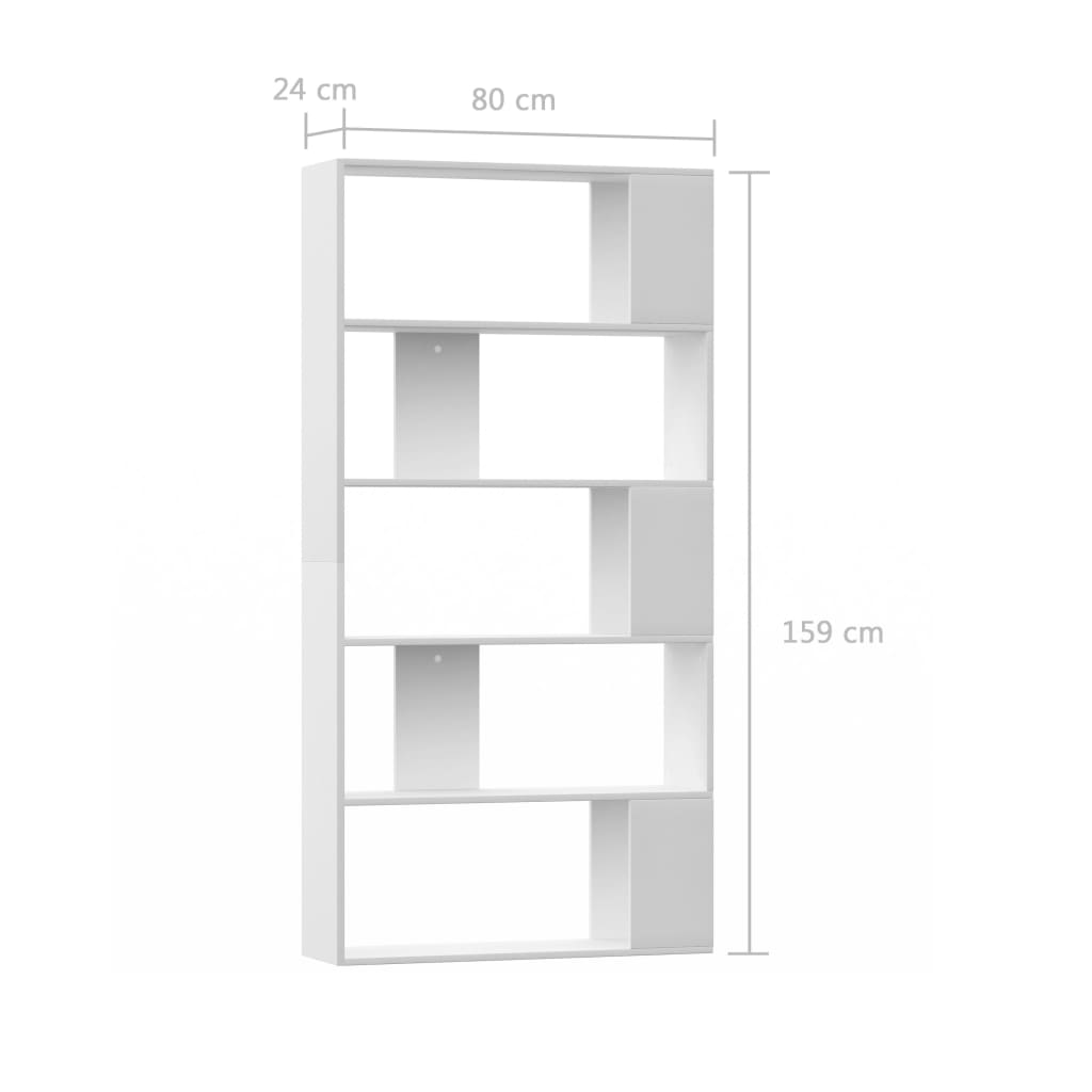 Book Cabinet/Room Divider White 80x24x159 cm Chipboard- Bookcases & Standing Shelves - HomeShopIreland - Home Shop Ireland - Bookcases & Standing Shelves - Book Cabinet/Room Divider White 80x24x159 cm Chipboard