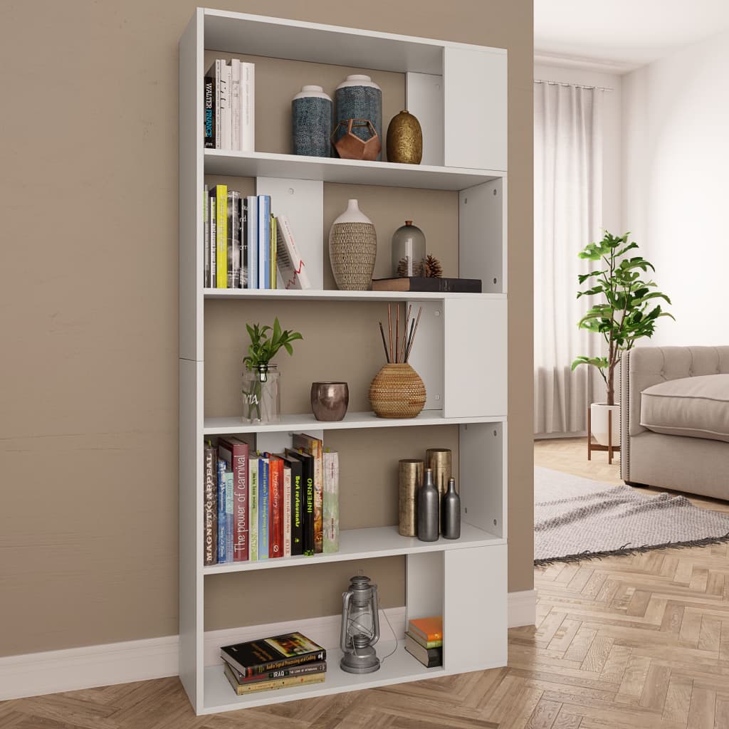 Book Cabinet/Room Divider White 80x24x159 cm Chipboard- Bookcases & Standing Shelves - HomeShopIreland - Home Shop Ireland - Bookcases & Standing Shelves - Book Cabinet/Room Divider White 80x24x159 cm Chipboard