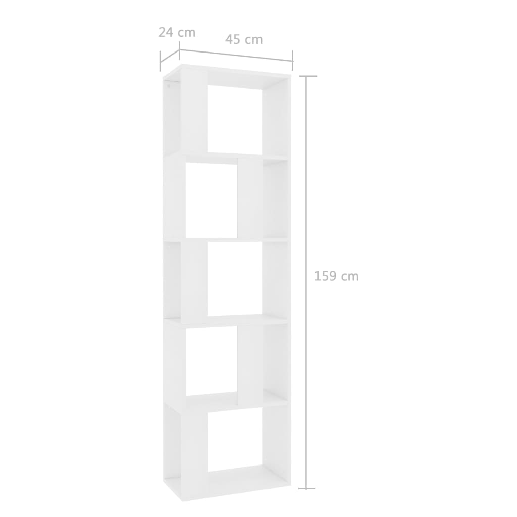 Book Cabinet/Room Divider White 45x24x159 cm Chipboard- Bookcases & Standing Shelves - HomeShopIreland - Home Shop Ireland - Bookcases & Standing Shelves - Book Cabinet/Room Divider White 45x24x159 cm Chipboard