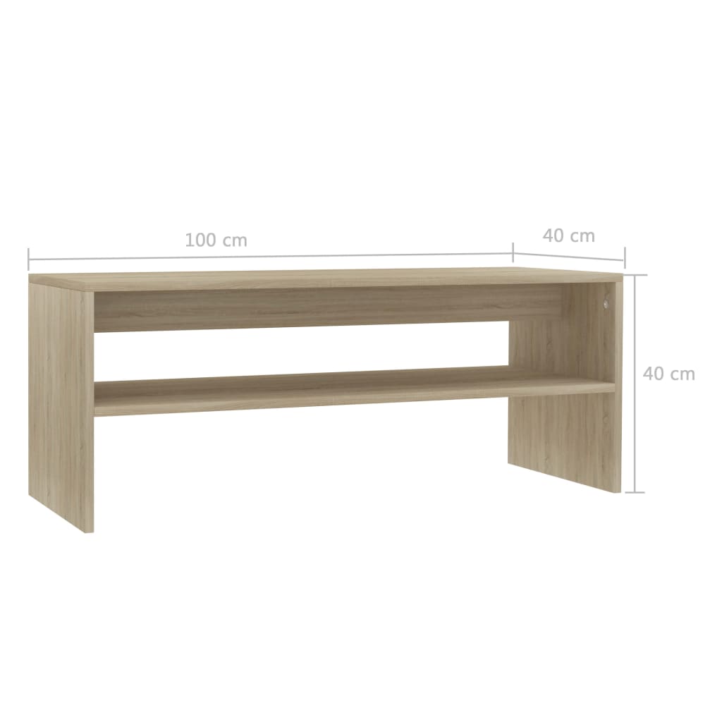 Coffee Table Sonoma Oak 100x40x40 cm Chipboard- Coffee Tables - HomeShopIreland - Home Shop Ireland - Coffee Tables - Coffee Table Sonoma Oak 100x40x40 cm Chipboard