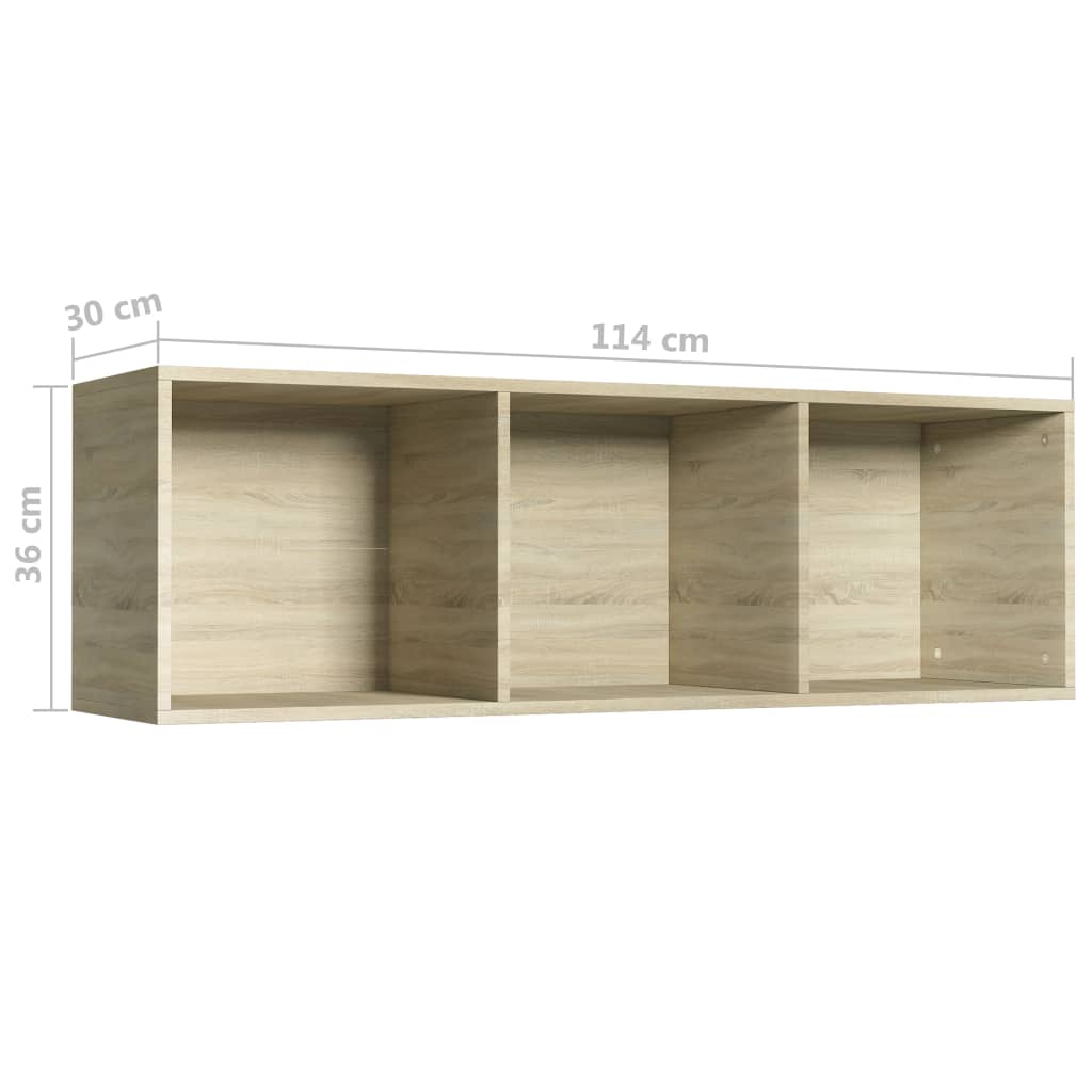 Book Cabinet/TV Cabinet Sonoma Oak 36x30x114 cm Chipboard- Bookcases & Standing Shelves - HomeShopIreland - Home Shop Ireland - Bookcases & Standing Shelves - Book Cabinet/TV Cabinet Sonoma Oak 36x30x114 cm Chipboard
