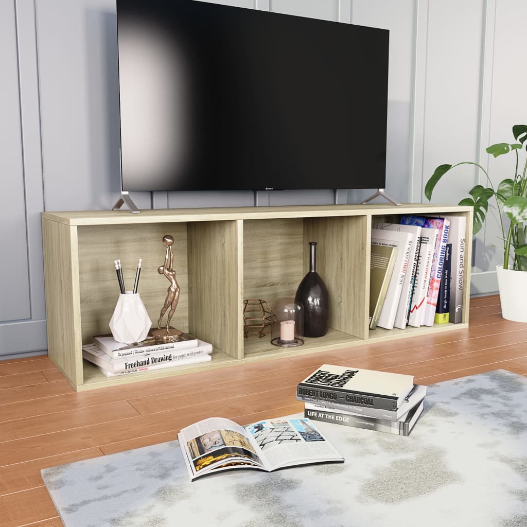 Book Cabinet/TV Cabinet Sonoma Oak 36x30x114 cm Chipboard- Bookcases & Standing Shelves - HomeShopIreland - Home Shop Ireland - Bookcases & Standing Shelves - Book Cabinet/TV Cabinet Sonoma Oak 36x30x114 cm Chipboard