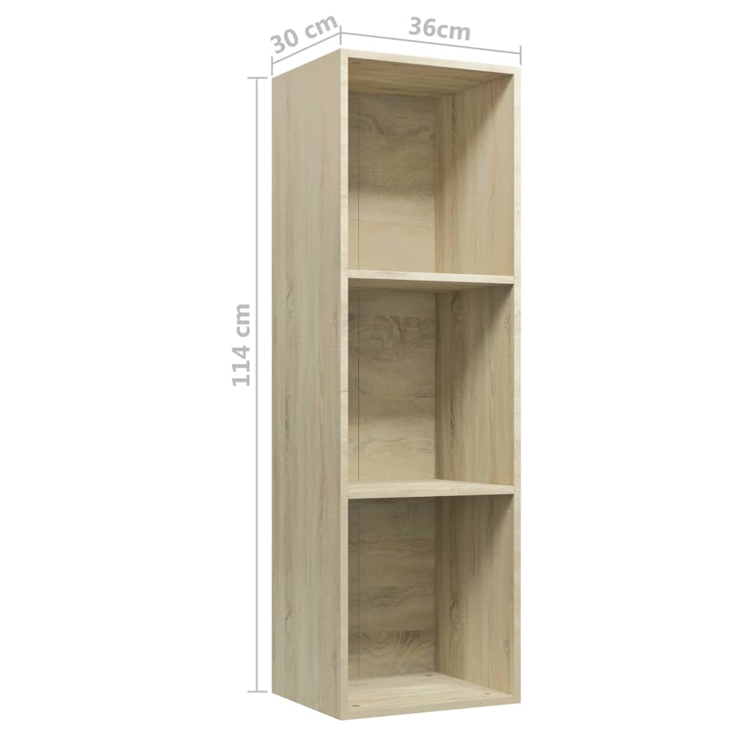 Book Cabinet/TV Cabinet Sonoma Oak 36x30x114 cm Chipboard- Bookcases & Standing Shelves - HomeShopIreland - Home Shop Ireland - Bookcases & Standing Shelves - Book Cabinet/TV Cabinet Sonoma Oak 36x30x114 cm Chipboard