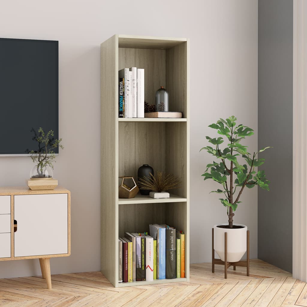 Book Cabinet/TV Cabinet Sonoma Oak 36x30x114 cm Chipboard- Bookcases & Standing Shelves - HomeShopIreland - Home Shop Ireland - Bookcases & Standing Shelves - Book Cabinet/TV Cabinet Sonoma Oak 36x30x114 cm Chipboard
