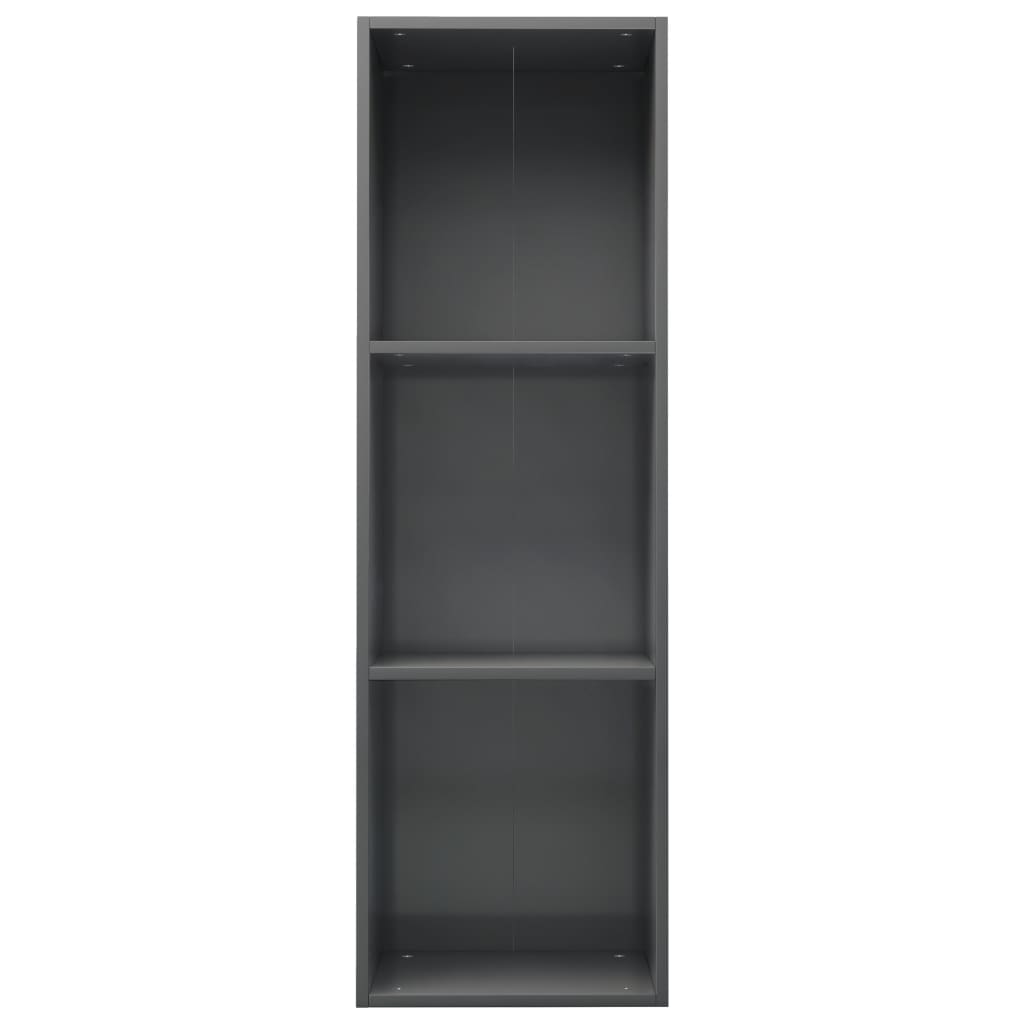 Book Cabinet/TV Cabinet High Gloss Grey 36x30x114 cm Chipboard- Bookcases & Standing Shelves - HomeShopIreland - Home Shop Ireland - Bookcases & Standing Shelves - Book Cabinet/TV Cabinet High Gloss Grey 36x30x114 cm Chipboard
