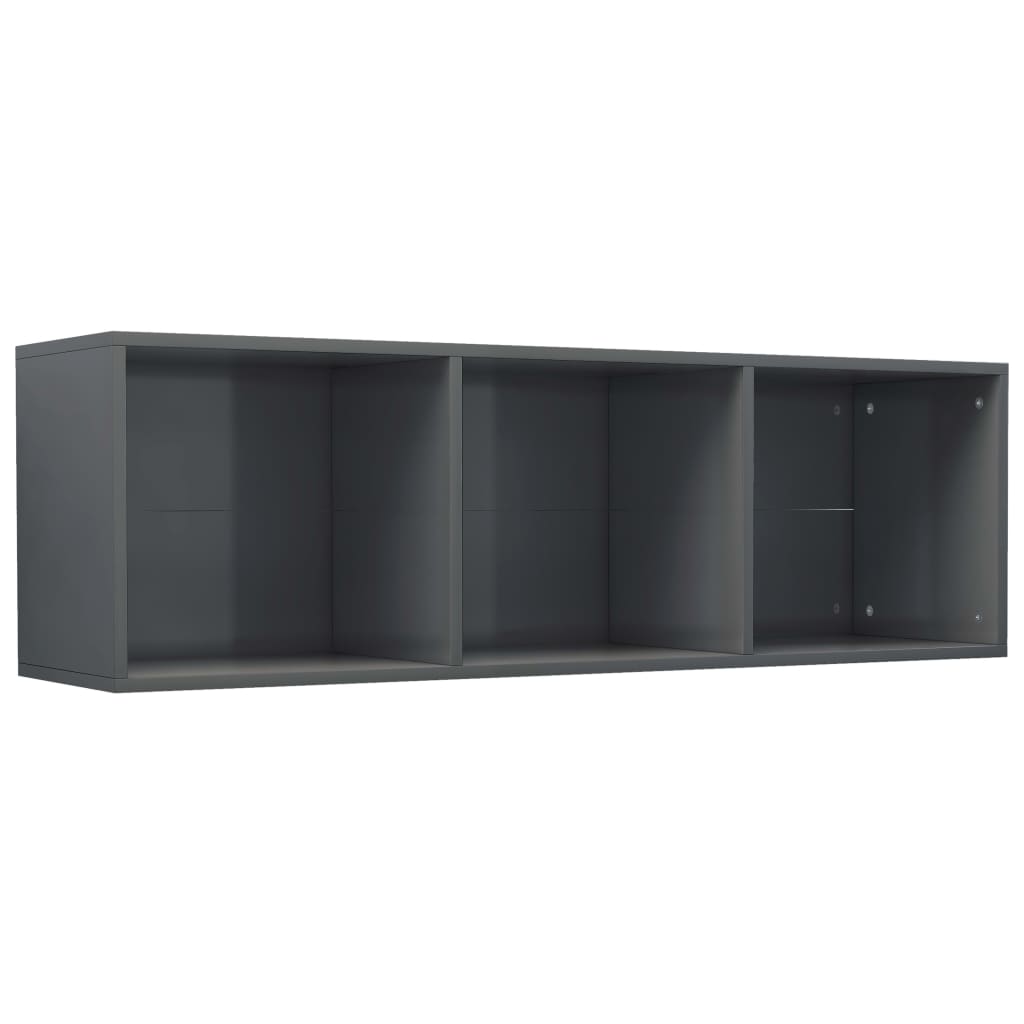 Book Cabinet/TV Cabinet High Gloss Grey 36x30x114 cm Chipboard- Bookcases & Standing Shelves - HomeShopIreland - Home Shop Ireland - Bookcases & Standing Shelves - Book Cabinet/TV Cabinet High Gloss Grey 36x30x114 cm Chipboard