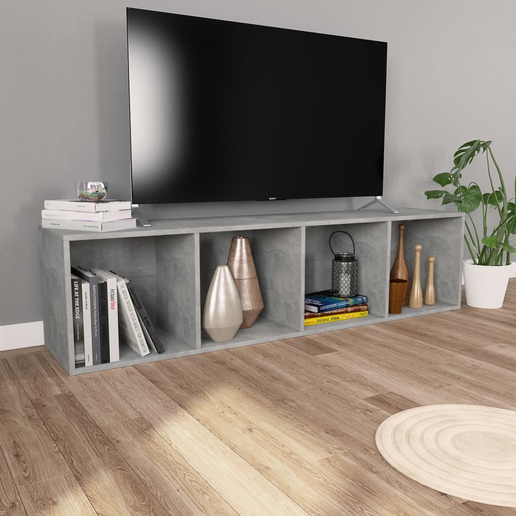 Book Cabinet/TV Cabinet Concrete Grey 36x30x143 cm Chipboard- Bookcases & Standing Shelves - HomeShopIreland - Home Shop Ireland - Bookcases & Standing Shelves - Book Cabinet/TV Cabinet Concrete Grey 36x30x143 cm Chipboard