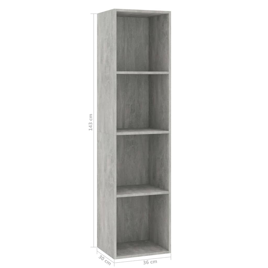 Book Cabinet/TV Cabinet Concrete Grey 36x30x143 cm Chipboard- Bookcases & Standing Shelves - HomeShopIreland - Home Shop Ireland - Bookcases & Standing Shelves - Book Cabinet/TV Cabinet Concrete Grey 36x30x143 cm Chipboard