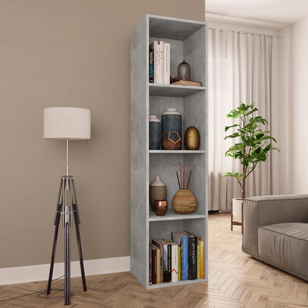 Book Cabinet/TV Cabinet Concrete Grey 36x30x143 cm Chipboard- Bookcases & Standing Shelves - HomeShopIreland - Home Shop Ireland - Bookcases & Standing Shelves - Book Cabinet/TV Cabinet Concrete Grey 36x30x143 cm Chipboard