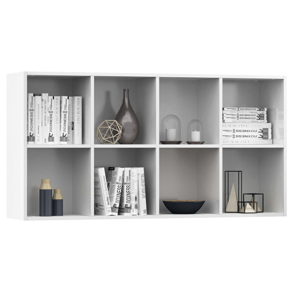 Book Cabinet/Sideboard High Gloss White 66x30x130 cm Chipboard- Bookcases & Standing Shelves - HomeShopIreland - Home Shop Ireland - Bookcases & Standing Shelves - Book Cabinet/Sideboard High Gloss White 66x30x130 cm Chipboard