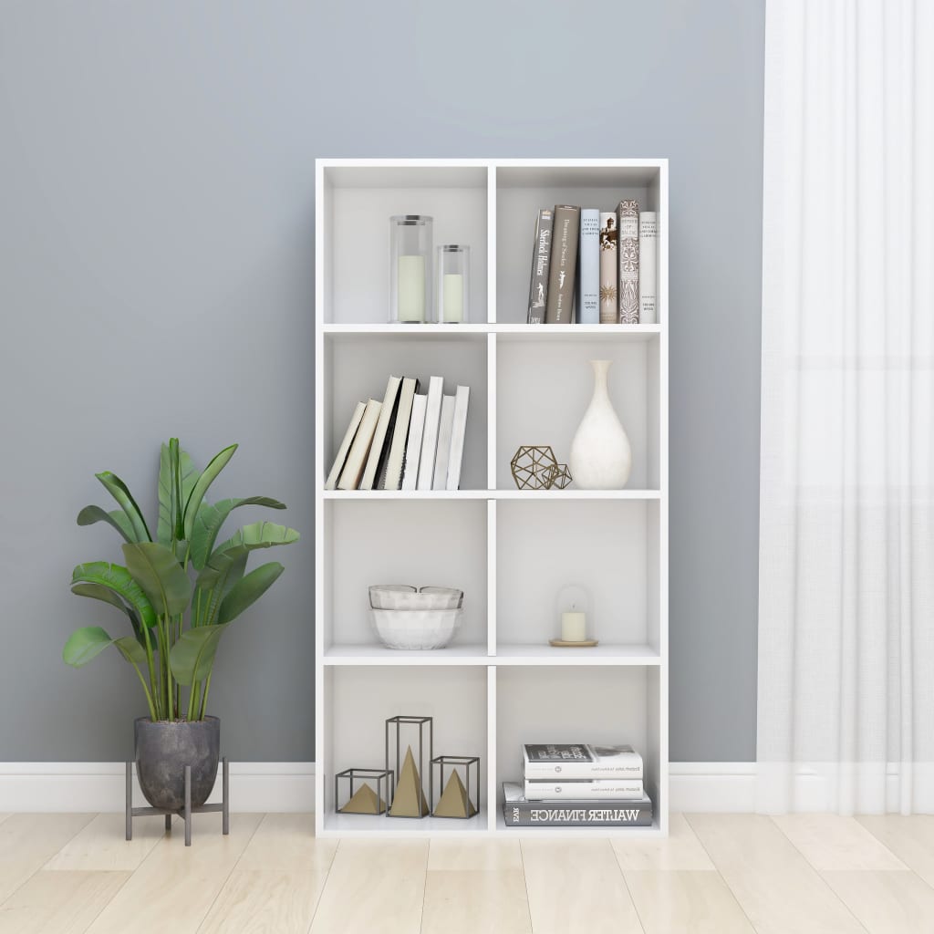 Book Cabinet/Sideboard High Gloss White 66x30x130 cm Chipboard- Bookcases & Standing Shelves - HomeShopIreland - Home Shop Ireland - Bookcases & Standing Shelves - Book Cabinet/Sideboard High Gloss White 66x30x130 cm Chipboard