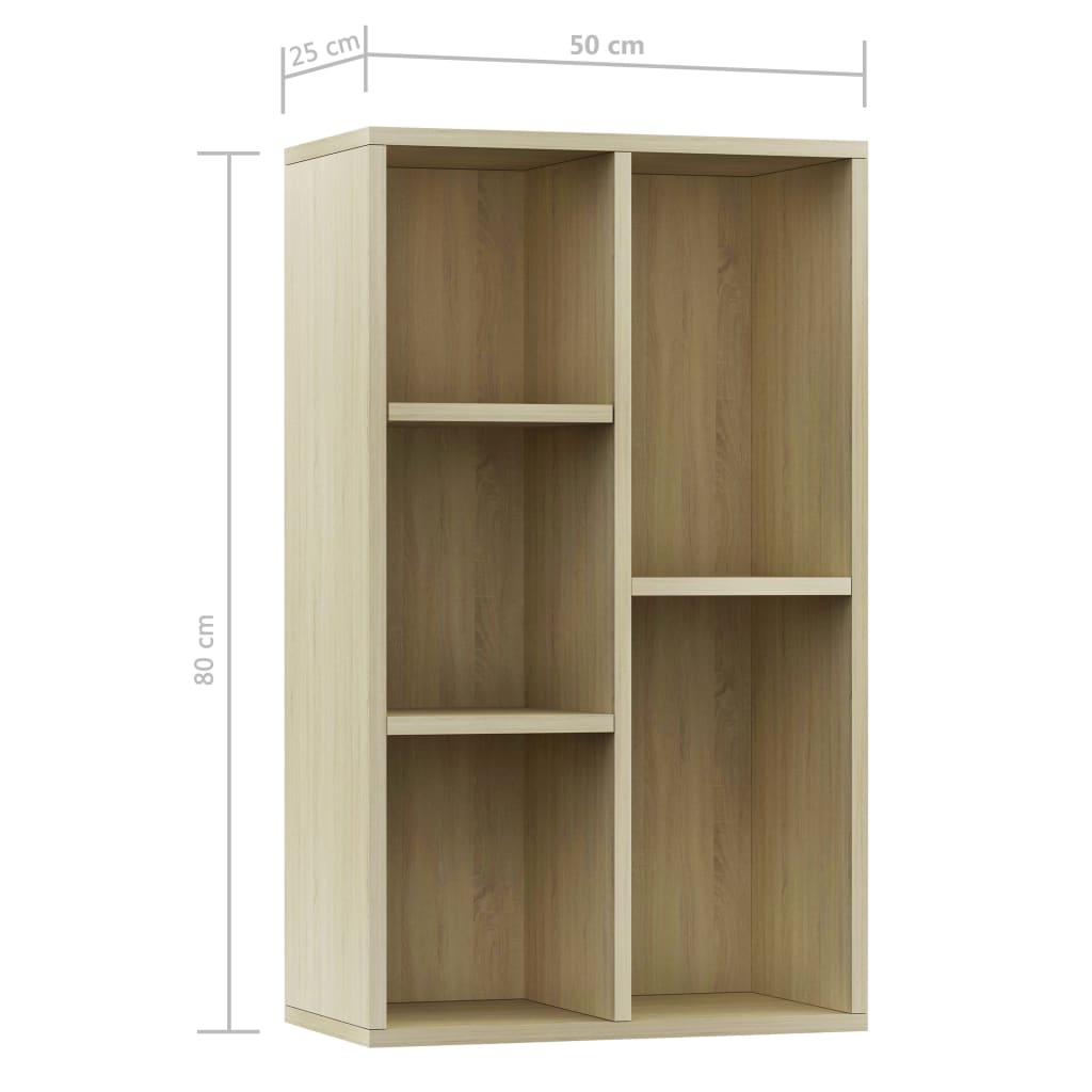 Book Cabinet/Sideboard Sonoma Oak 50x25x80 cm Chipboard- Bookcases & Standing Shelves - HomeShopIreland - Home Shop Ireland - Bookcases & Standing Shelves - Book Cabinet/Sideboard Sonoma Oak 50x25x80 cm Chipboard