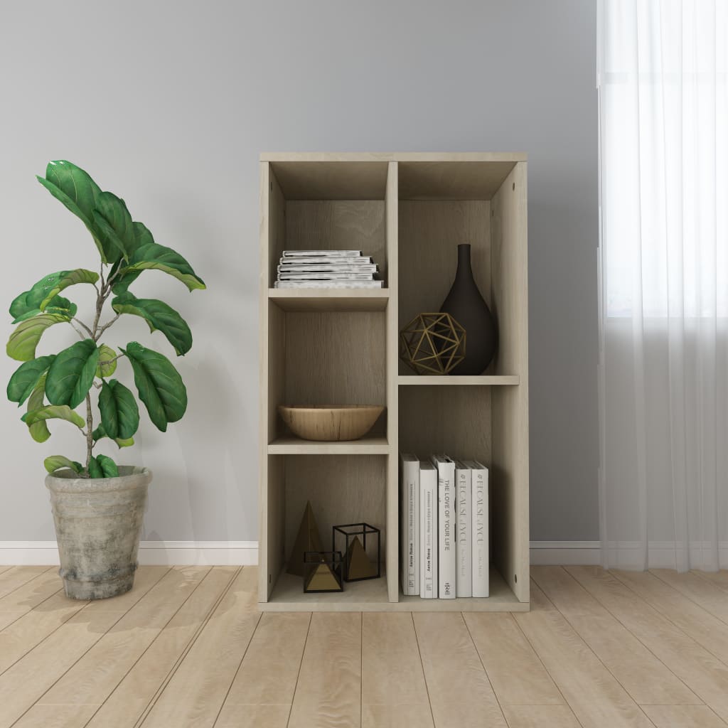 Book Cabinet/Sideboard Sonoma Oak 50x25x80 cm Chipboard- Bookcases & Standing Shelves - HomeShopIreland - Home Shop Ireland - Bookcases & Standing Shelves - Book Cabinet/Sideboard Sonoma Oak 50x25x80 cm Chipboard