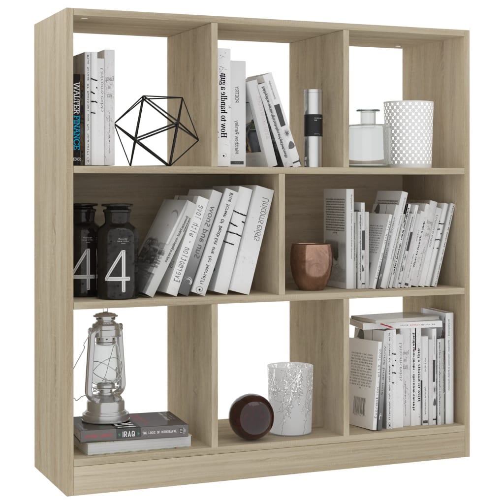 Book Cabinet Sonoma Oak 97.5x29.5x100 cm Chipboard- Bookcases & Standing Shelves - HomeShopIreland - Home Shop Ireland - Bookcases & Standing Shelves - Book Cabinet Sonoma Oak 97.5x29.5x100 cm Chipboard