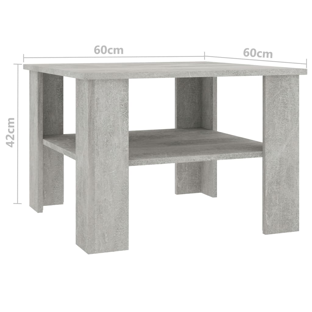 Coffee Table Concrete Grey 60x60x42 cm Chipboard- Coffee Tables - HomeShopIreland - Home Shop Ireland - Coffee Tables - Coffee Table Concrete Grey 60x60x42 cm Chipboard