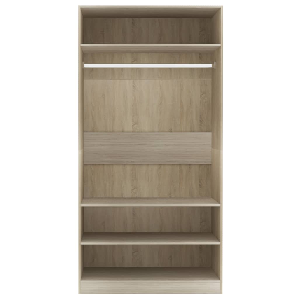 Wardrobe Sonoma Oak 100x50x200 cm Chipboard- Cupboards & Wardrobes - HomeShopIreland - Home Shop Ireland - Cupboards & Wardrobes - Wardrobe Sonoma Oak 100x50x200 cm Chipboard
