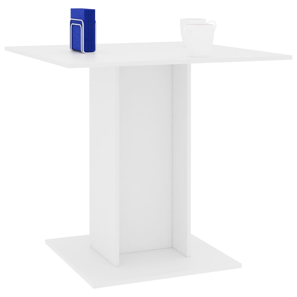 Dining Table White 80x80x75 cm Chipboard- Kitchen & Dining Room Tables - HomeShopIreland - Home Shop Ireland - Kitchen & Dining Room Tables - Dining Table White 80x80x75 cm Chipboard