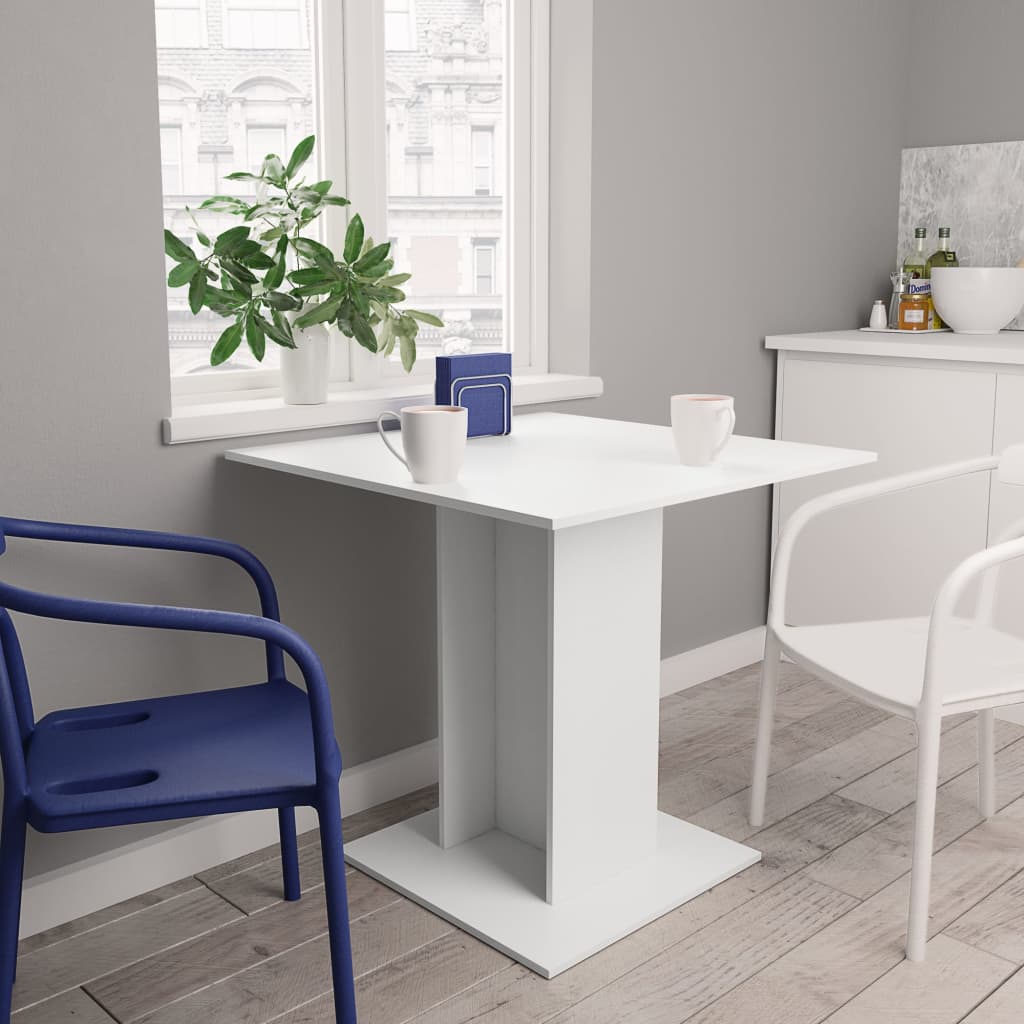 Dining Table White 80x80x75 cm Chipboard- Kitchen & Dining Room Tables - HomeShopIreland - Home Shop Ireland - Kitchen & Dining Room Tables - Dining Table White 80x80x75 cm Chipboard