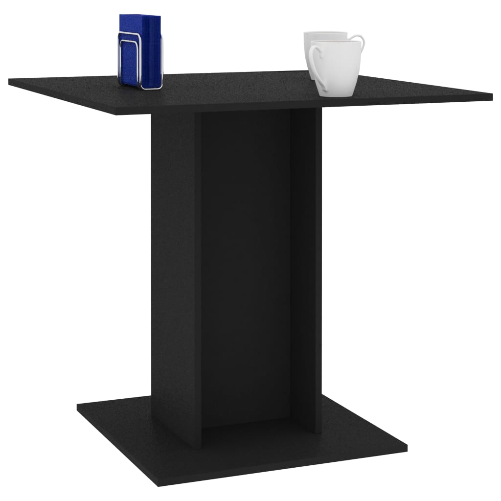 Dining Table Black 80x80x75 cm Chipboard- Kitchen & Dining Room Tables - HomeShopIreland - Home Shop Ireland - Kitchen & Dining Room Tables - Dining Table Black 80x80x75 cm Chipboard