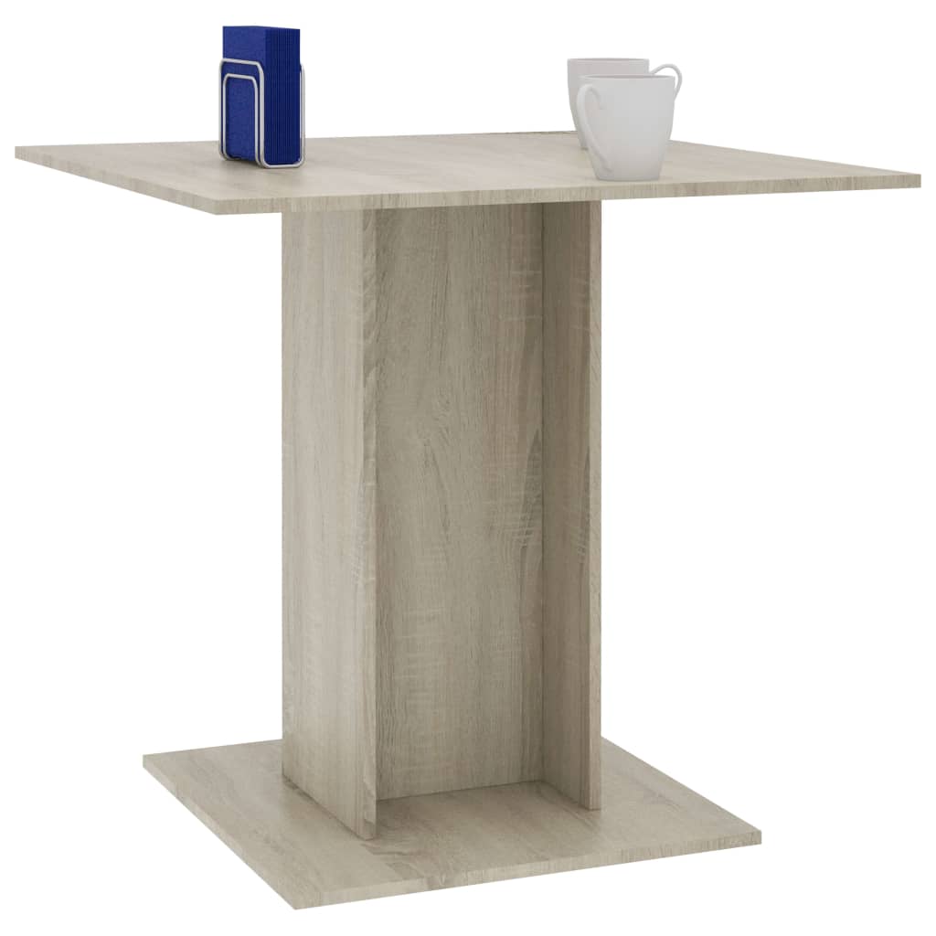 Dining Table Sonoma Oak 80x80x75 cm Chipboard- Kitchen & Dining Room Tables - HomeShopIreland - Home Shop Ireland - Kitchen & Dining Room Tables - Dining Table Sonoma Oak 80x80x75 cm Chipboard
