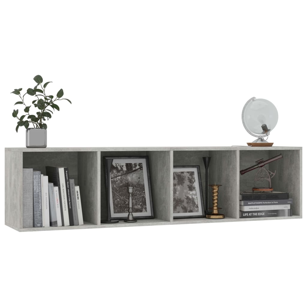 Book Cabinet/TV Cabinet Concrete Grey 143x30x36 cm- Wall Shelves & Ledges - HomeShopIreland - Home Shop Ireland - Wall Shelves & Ledges - Book Cabinet/TV Cabinet Concrete Grey 143x30x36 cm