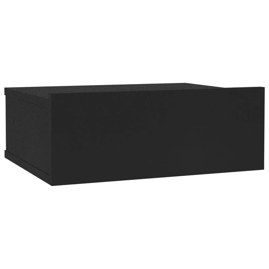 Floating Nightstand Black 40x30x15 cm Chipboard- Bedside Tables - HomeShopIreland - Home Shop Ireland - Bedside Tables - Floating Nightstand Black 40x30x15 cm Chipboard