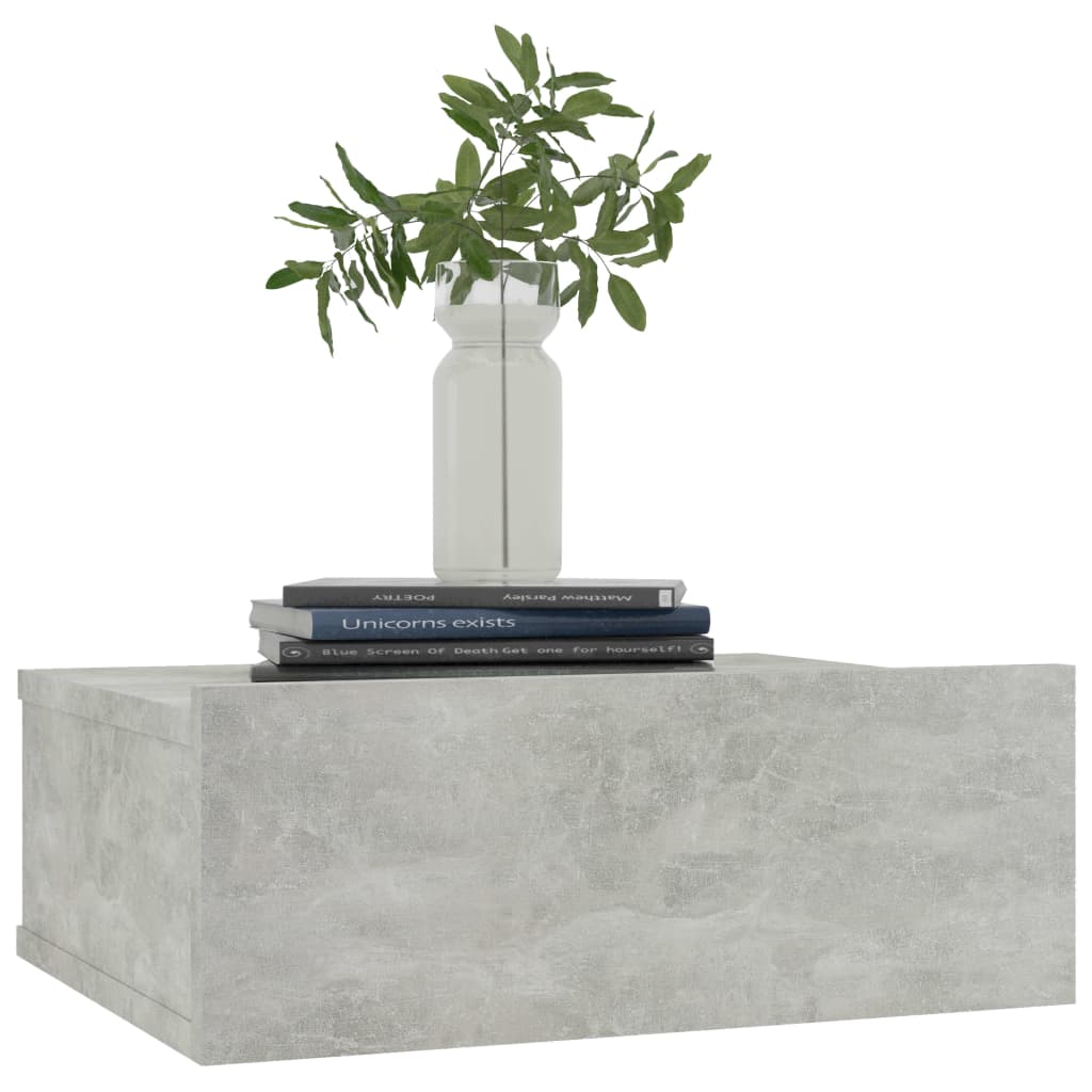 Floating Nightstands 2 pcs Concrete Grey 40x30x15 cm Chipboard- Bedside Tables - HomeShopIreland - Home Shop Ireland - Bedside Tables - Floating Nightstands 2 pcs Concrete Grey 40x30x15 cm Chipboard