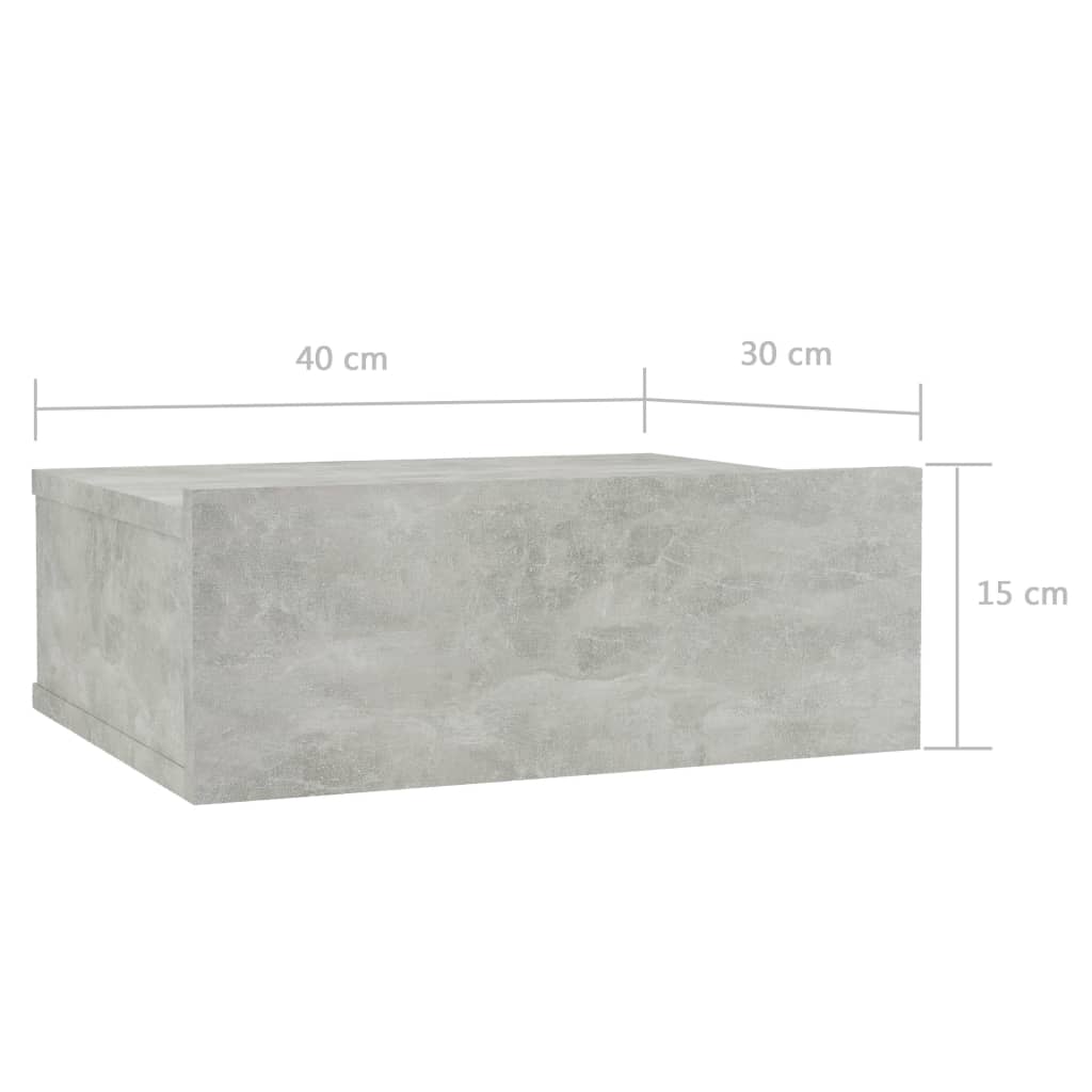 Floating Nightstands 2 pcs Concrete Grey 40x30x15 cm Chipboard- Bedside Tables - HomeShopIreland - Home Shop Ireland - Bedside Tables - Floating Nightstands 2 pcs Concrete Grey 40x30x15 cm Chipboard