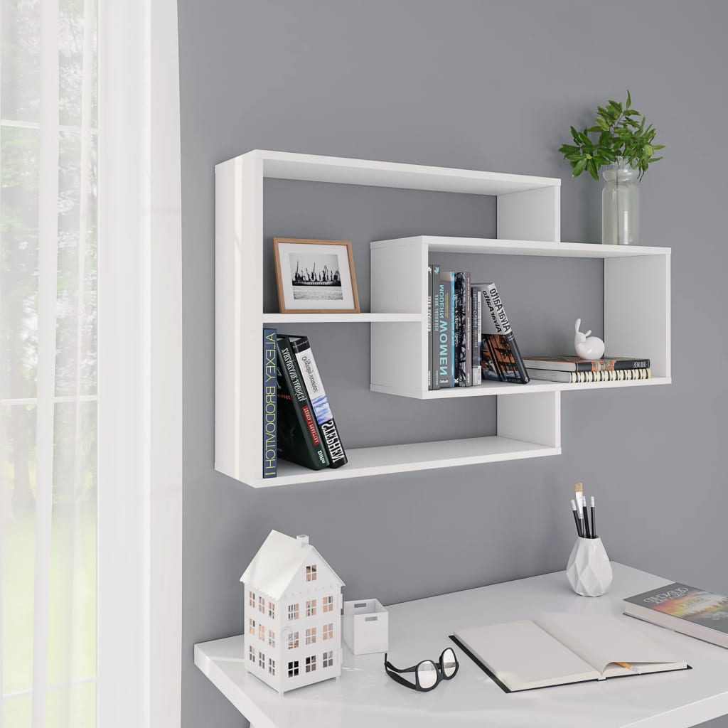 Wall Shelves White 104x20x60 cm Chipboard- Wall Shelves & Ledges - HomeShopIreland - Home Shop Ireland - Wall Shelves & Ledges - Wall Shelves White 104x20x60 cm Chipboard