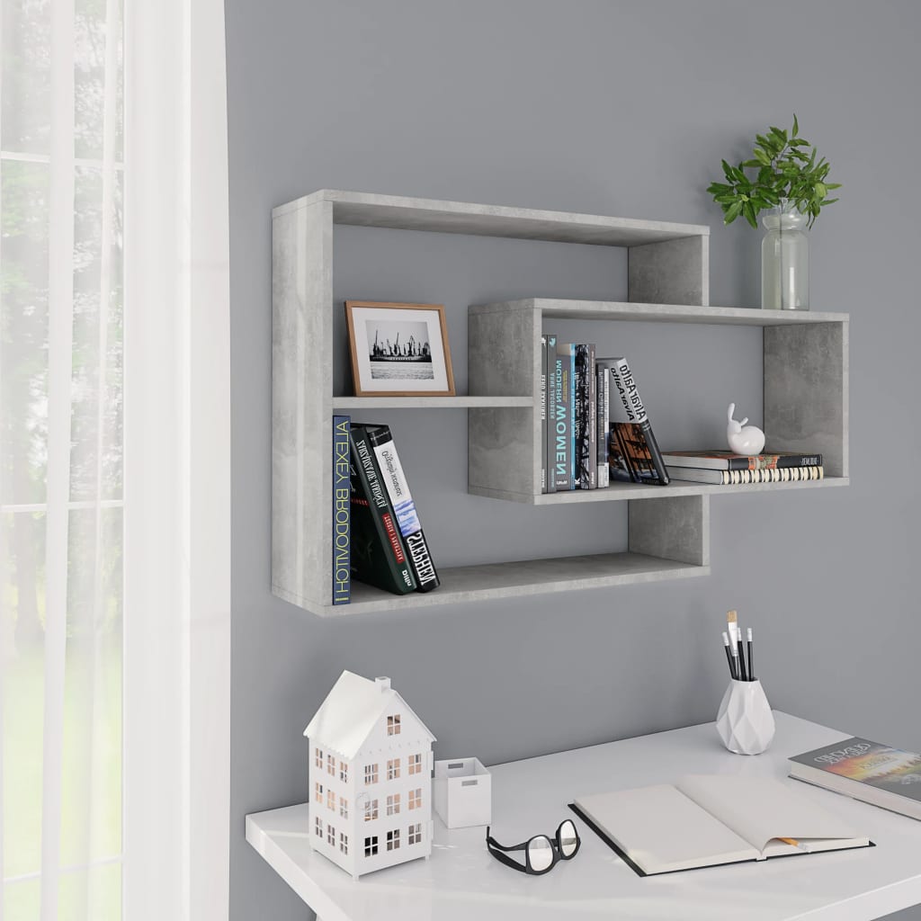 Wall Shelves Concrete Grey 104x20x60 cm Chipboard- Wall Shelves & Ledges - HomeShopIreland - Home Shop Ireland - Wall Shelves & Ledges - Wall Shelves Concrete Grey 104x20x60 cm Chipboard