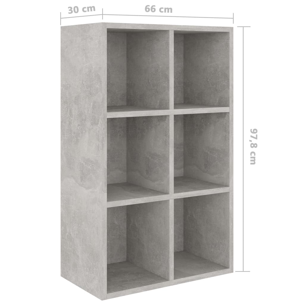 Book Cabinet/Sideboard Concrete Grey 66x30x97.8 cm Chipboard- Bookcases & Standing Shelves - HomeShopIreland - Home Shop Ireland - Bookcases & Standing Shelves - Book Cabinet/Sideboard Concrete Grey 66x30x97.8 cm Chipboard