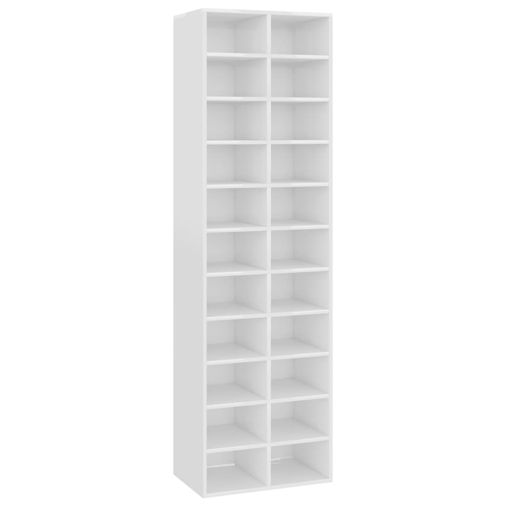 Shoe Cabinet High Gloss White 54x34x183 cm Chipboard- Shoe Racks & Organisers - HomeShopIreland - Home Shop Ireland - Shoe Racks & Organisers - Shoe Cabinet High Gloss White 54x34x183 cm Chipboard