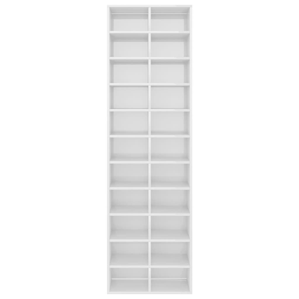 Shoe Cabinet High Gloss White 54x34x183 cm Chipboard- Shoe Racks & Organisers - HomeShopIreland - Home Shop Ireland - Shoe Racks & Organisers - Shoe Cabinet High Gloss White 54x34x183 cm Chipboard