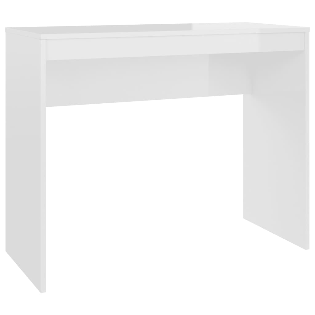 Desk High Gloss White 90x40x72 cm Chipboard- Desks - HomeShopIreland - Home Shop Ireland - Desks - Desk High Gloss White 90x40x72 cm Chipboard