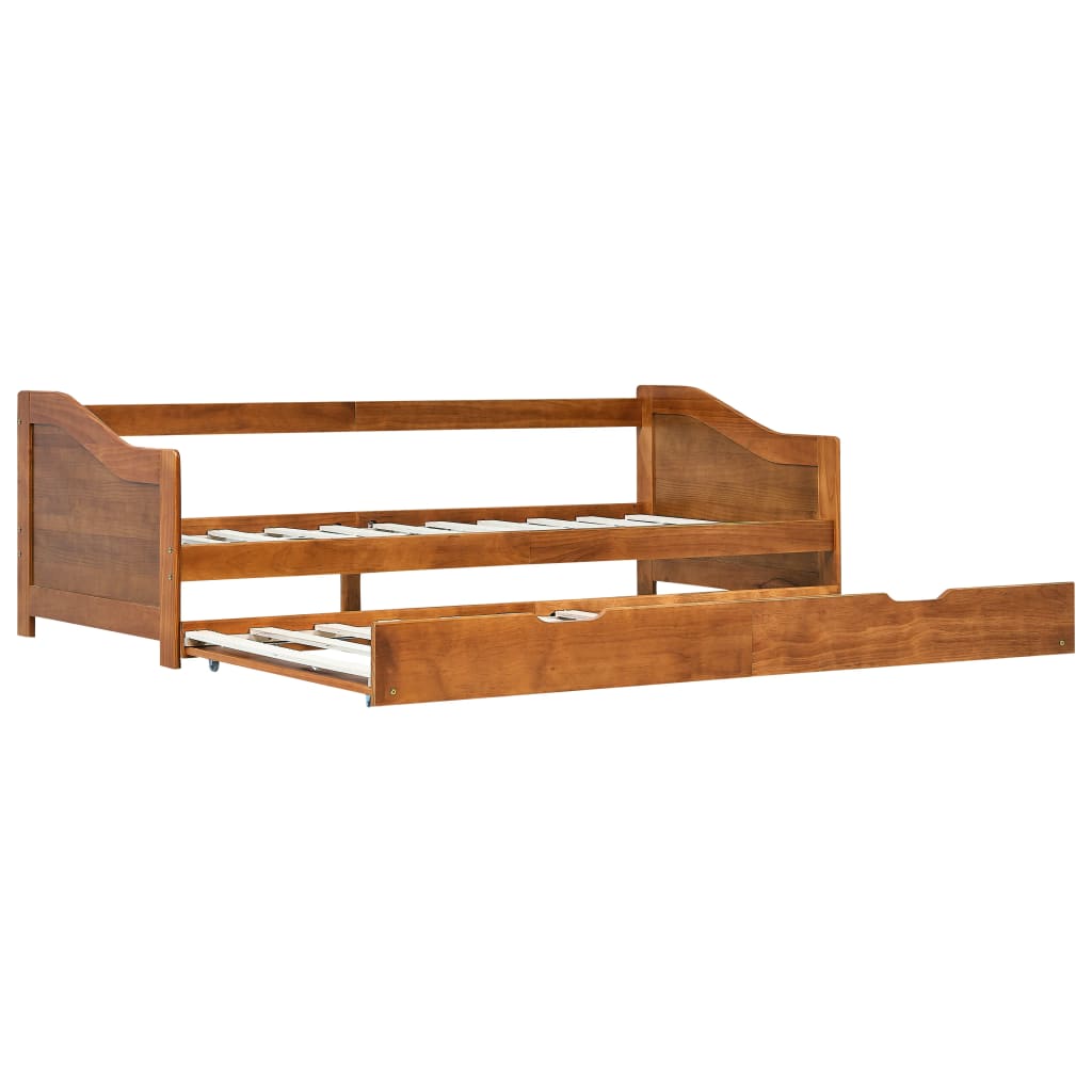 Pull-out Sofa Bed Frame Honey Brown Pinewood 90x200 cm- Beds & Bed Frames - HomeShopIreland - Home Shop Ireland - Beds & Bed Frames - Pull-out Sofa Bed Frame Honey Brown Pinewood 90x200 cm
