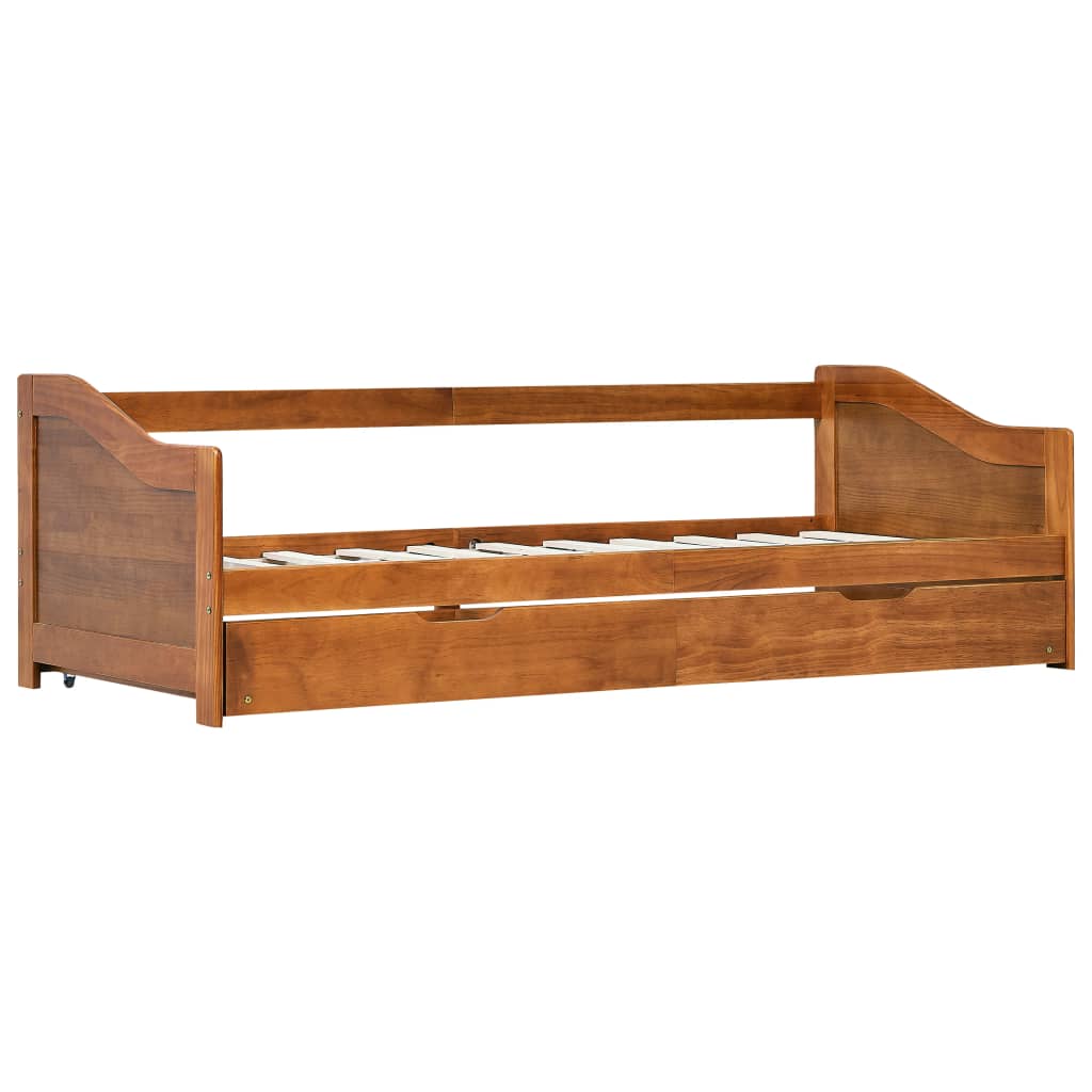 Pull-out Sofa Bed Frame Honey Brown Pinewood 90x200 cm- Beds & Bed Frames - HomeShopIreland - Home Shop Ireland - Beds & Bed Frames - Pull-out Sofa Bed Frame Honey Brown Pinewood 90x200 cm
