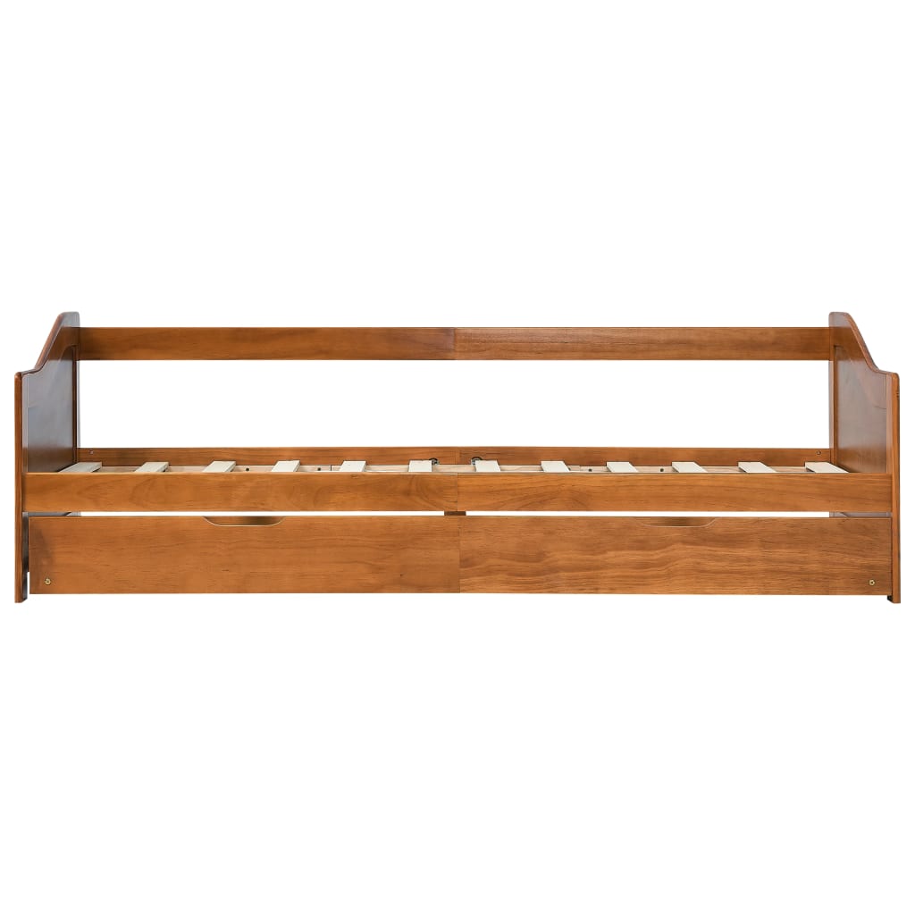 Pull-out Sofa Bed Frame Honey Brown Pinewood 90x200 cm- Beds & Bed Frames - HomeShopIreland - Home Shop Ireland - Beds & Bed Frames - Pull-out Sofa Bed Frame Honey Brown Pinewood 90x200 cm