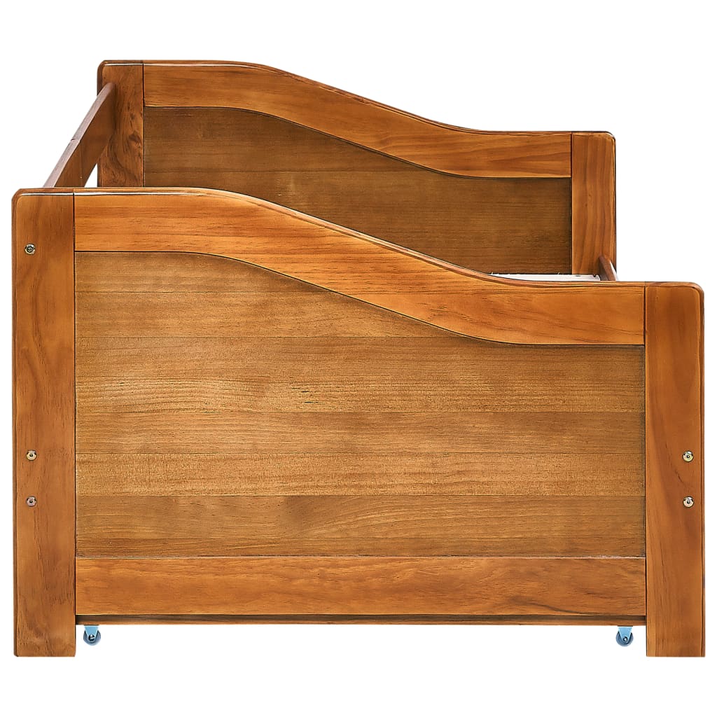 Pull-out Sofa Bed Frame Honey Brown Pinewood 90x200 cm- Beds & Bed Frames - HomeShopIreland - Home Shop Ireland - Beds & Bed Frames - Pull-out Sofa Bed Frame Honey Brown Pinewood 90x200 cm