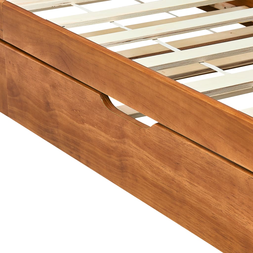 Pull-out Sofa Bed Frame Honey Brown Pinewood 90x200 cm- Beds & Bed Frames - HomeShopIreland - Home Shop Ireland - Beds & Bed Frames - Pull-out Sofa Bed Frame Honey Brown Pinewood 90x200 cm