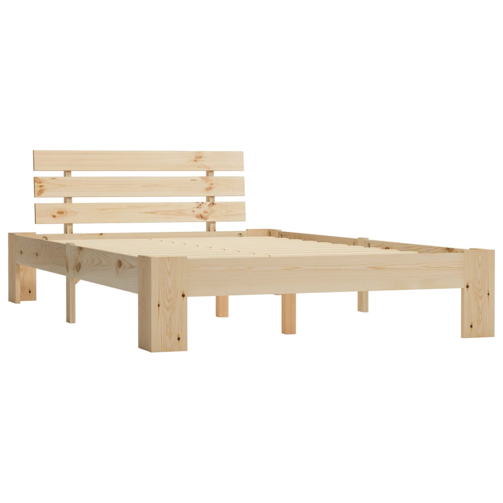 Bed Frame Solid Pine Wood 140x200 cm- Beds & Bed Frames - HomeShopIreland - Home Shop Ireland - Beds & Bed Frames - Bed Frame Solid Pine Wood 140x200 cm