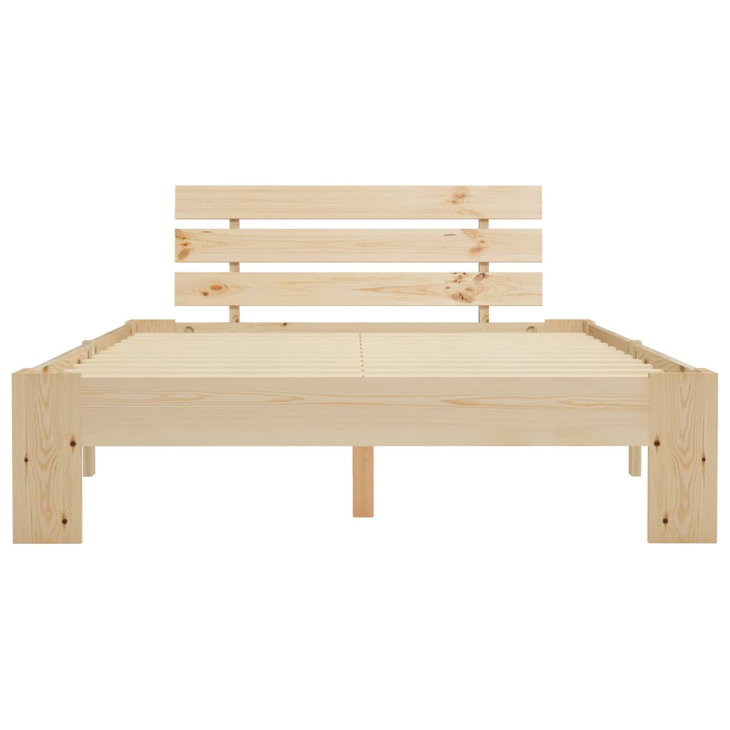 Bed Frame Solid Pine Wood 140x200 cm- Beds & Bed Frames - HomeShopIreland - Home Shop Ireland - Beds & Bed Frames - Bed Frame Solid Pine Wood 140x200 cm